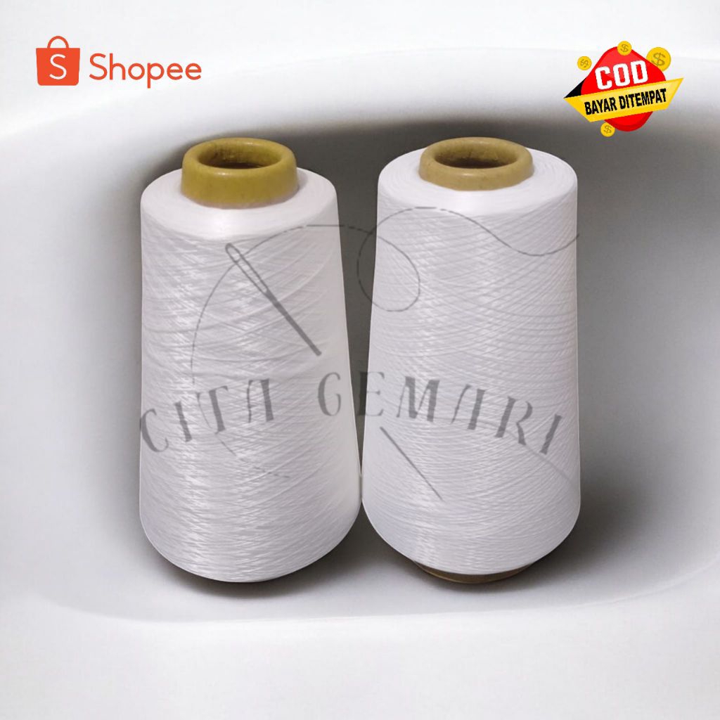 BENANG OBRAS POLYESTER 250GRAM PUTIH | BENANG POLYESTER 150/48 | POLYESTER | POLISTER