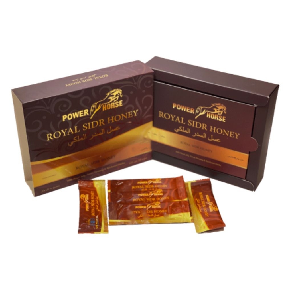 

Power Horse Royal Sidr Honey Original 1 Box 24 Sachet Asli Vital Honey Kualitas Terjamin
