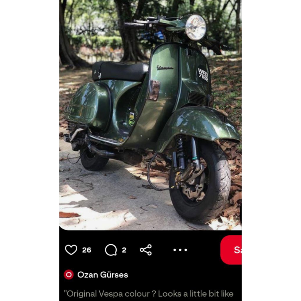 cat PU Hijau Oslo green metalik vespa PXE