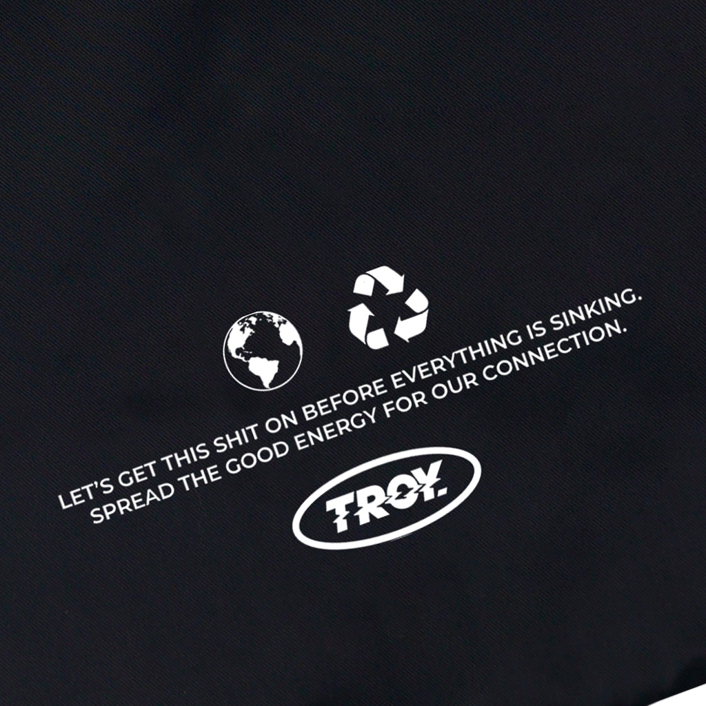 Troy Company Totebag Black Line - Tas Tote bag Hitam TB 3291