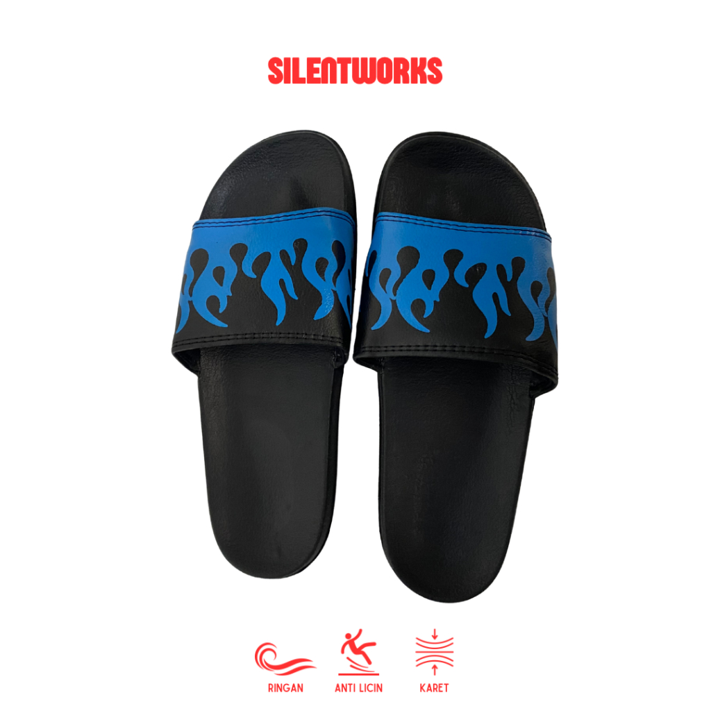 SANDAL SLIDE PRIA WITJI DISTRO / SANDAL SANTAI REMAJA KEREN KASUAL TERMURAH / SENDAL RUMAHAN KEREN /