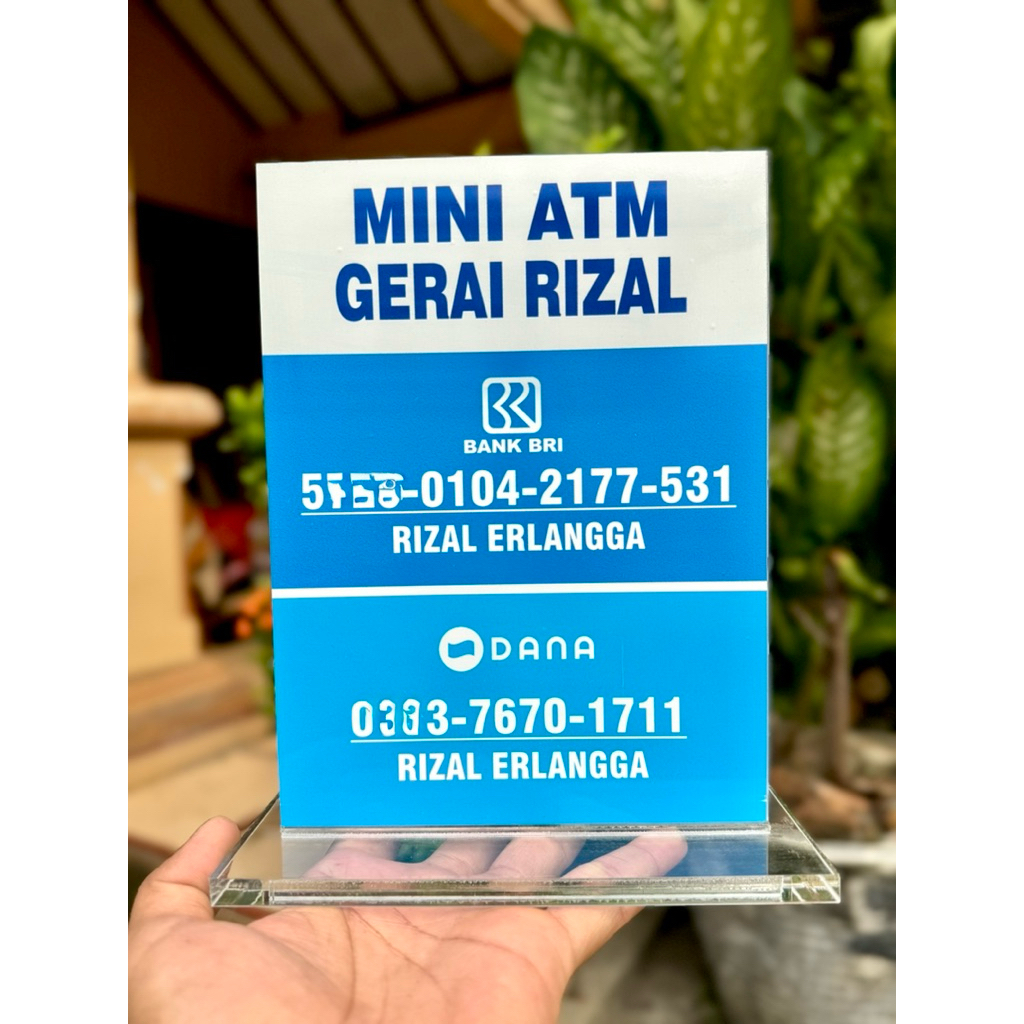 

AKRILIK CUSTOM REKENING MINI ATM BISA CUSTOM UKURAN 15x20CM BAHAN TEBAL