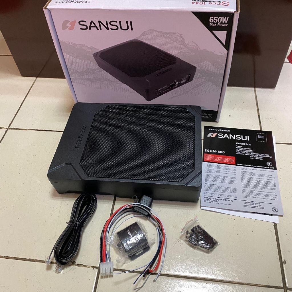 Subwoofer Kolong Aktif 8 Inch Sansui EGON-800 / Sub Kolong Mobil Sansui