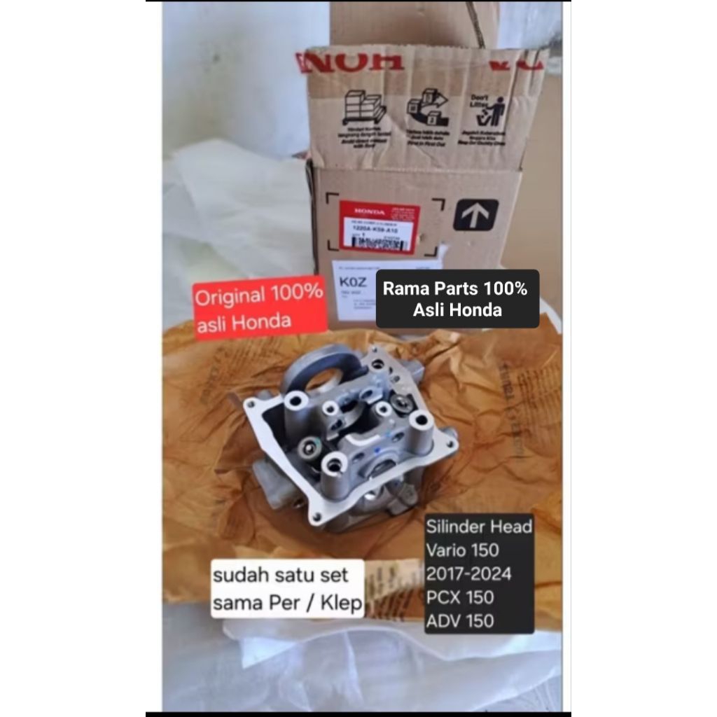 1220A - K59 - A10  SILINDER HEAD HEAD COVER  VARIO 150 ESP 2015 - 2018  ASLI ORIGINAL HONDA AHM