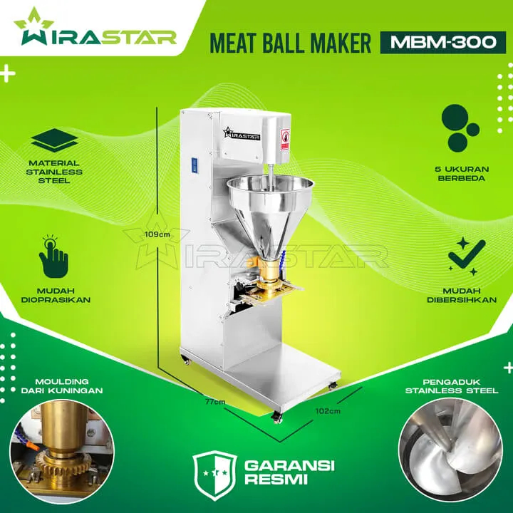 WIRASTAR MBM-300 - Mesin Pencetak Bakso Pentol, Cilok,Cimol,Dll