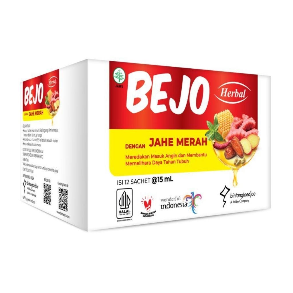 

Bejo Jahe Merah Untuk Masuk Angin – Bintang Toedjoe 1 Box Isi 12 Sachet