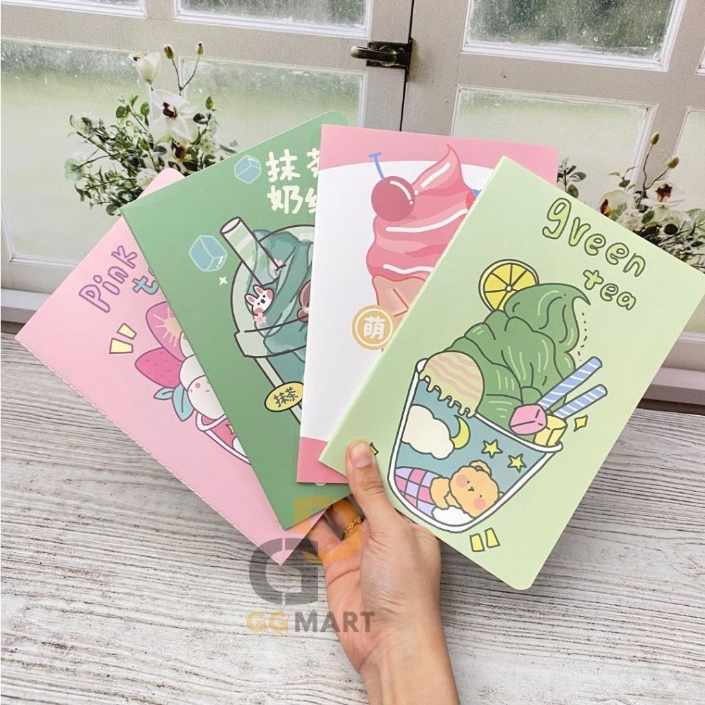 

G & G Mart BUKU STANDAR A5 MINUMAN KELINCI BOBA BK-1997 NOTEBOOK BERGASIR BOOK ALAT TULIS KANTOR PERALATAN SEKOLAH ANAK HADIAH SOUVENIR ANAK NOTEPAD BERGARIS