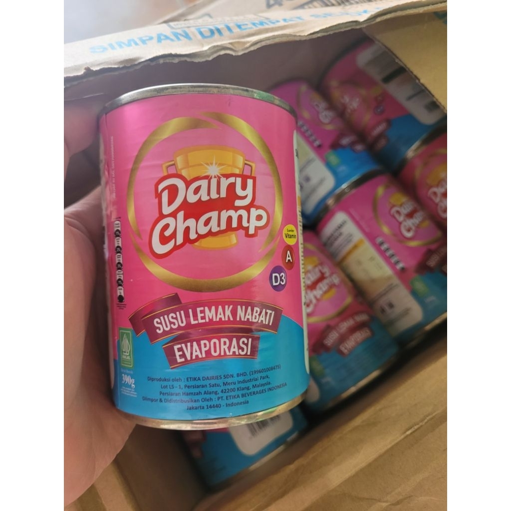 

Dairy Champ Susu Evaporasi 390g – Susu Lemak Nabati Kaleng Halal Pengganti Santan