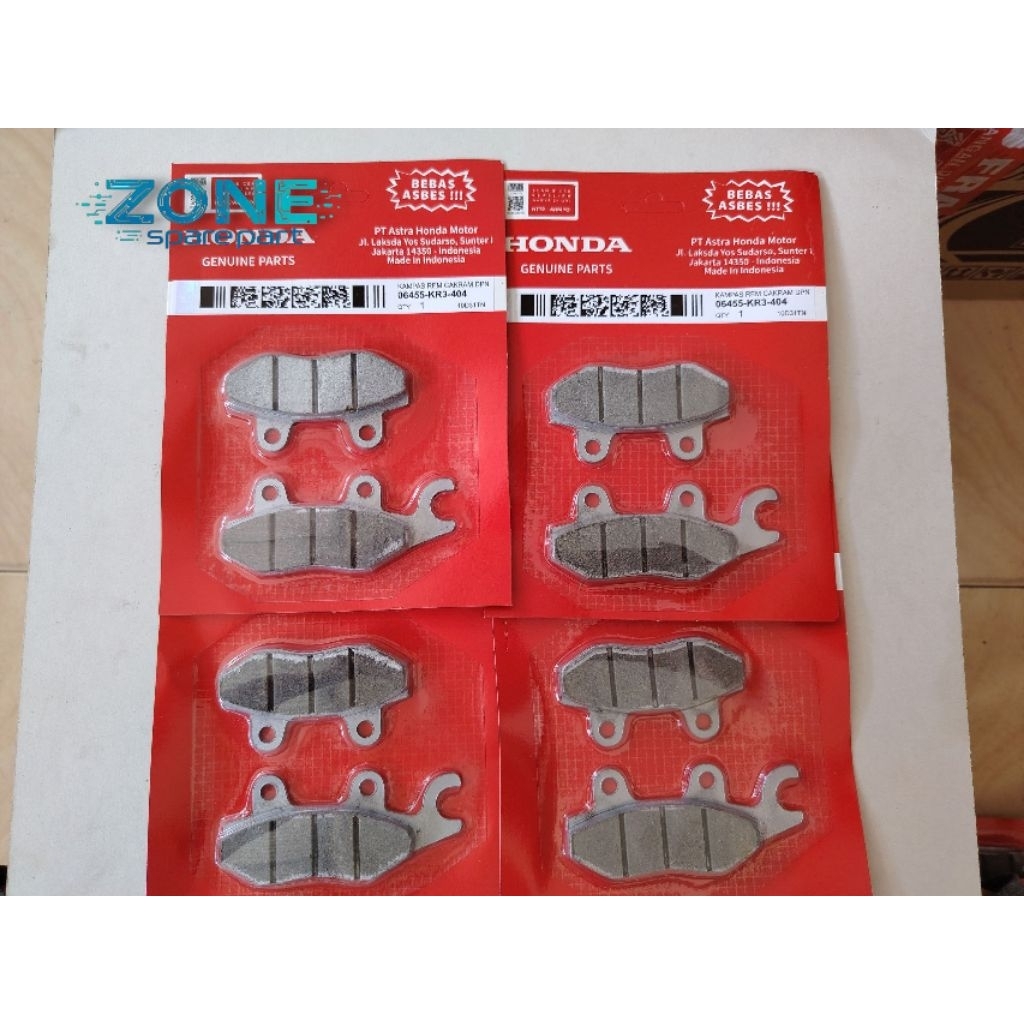 (GROSIR 10 PCS) (GRADE B)Kampas Rem Depan Dispad Supra X Smash Honda KR3