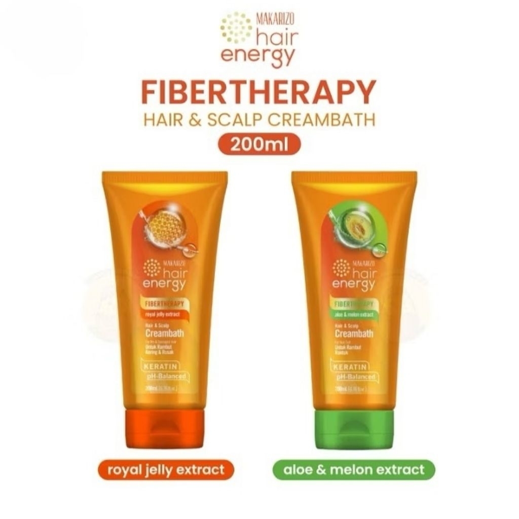 Makarizo hair energy creambath 200ml/rambut rontok/rambut kering dan rusak