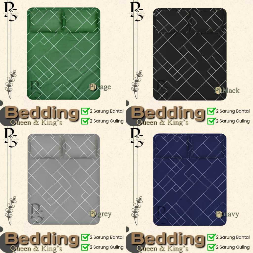 Sprei Aesthetic Ukuran 140x200 160x200 180x200 200x200 Tinggi 25/30 - Sprei Pajero Set Sudut Karet