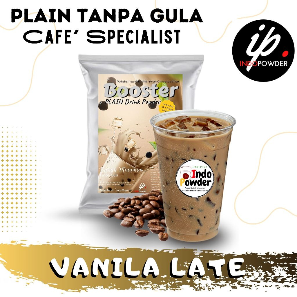 

Indopowder - Bubuk Tanpa Gula / Plain VANILLA LATTE 1Kg Untuk Cafe, Waralaba & Usaha Minuman