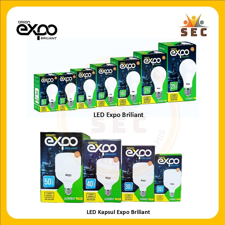 LAMPU LED BOHLAM/KAPSUL ORION EXPO BRILIANT  5W 7W 10W 15W 18W 20W 21W 25W 30W 40W 50W