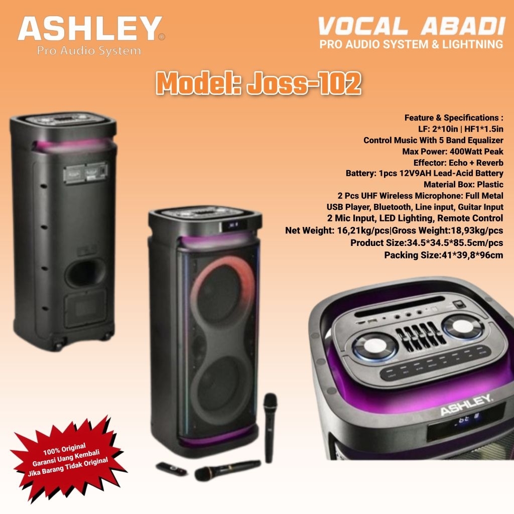 SPEAKER PORTABLE ASHLEY JOSS-102