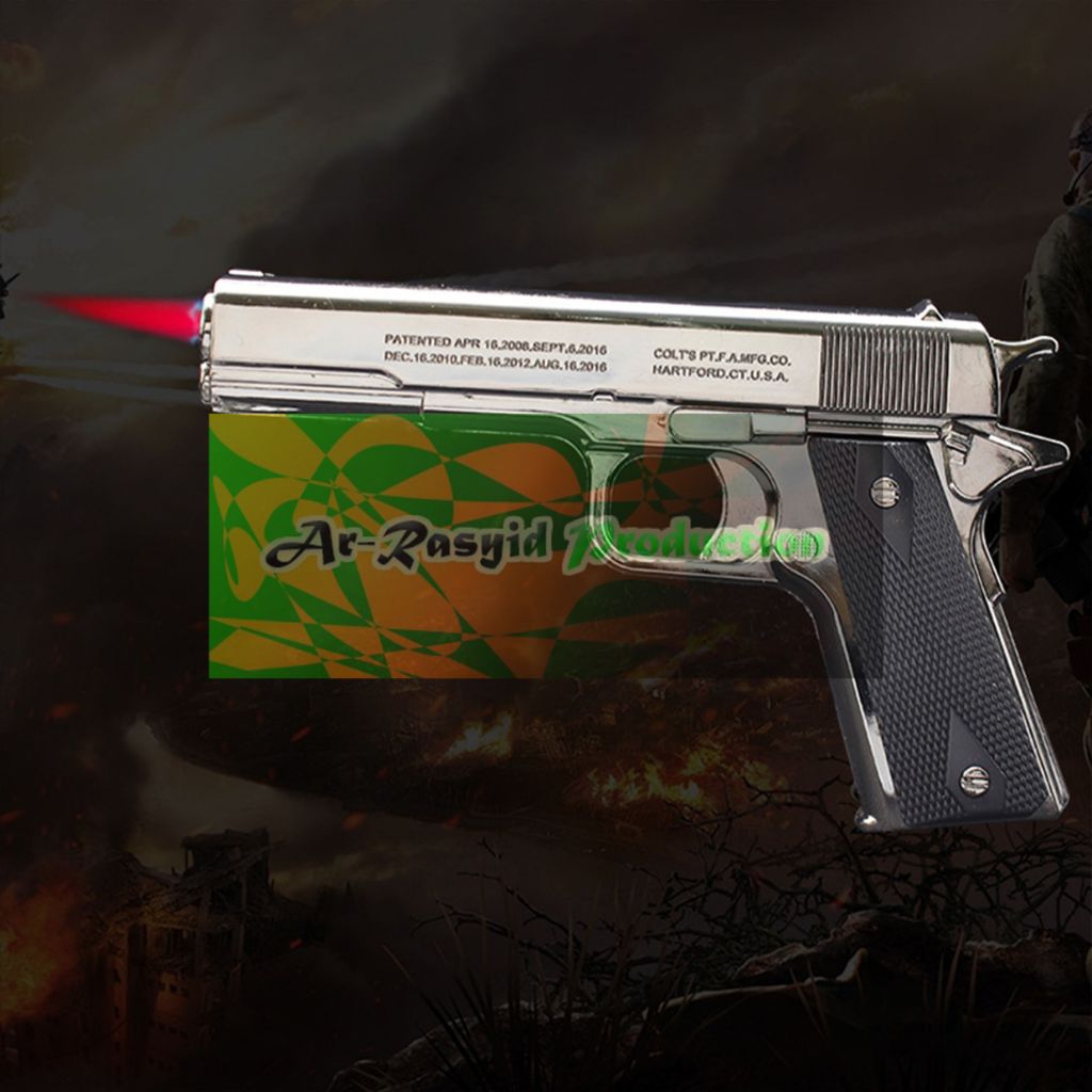 Korek Api Bara Gas Pistol Metal Plastic M-1911 CY-808 3375