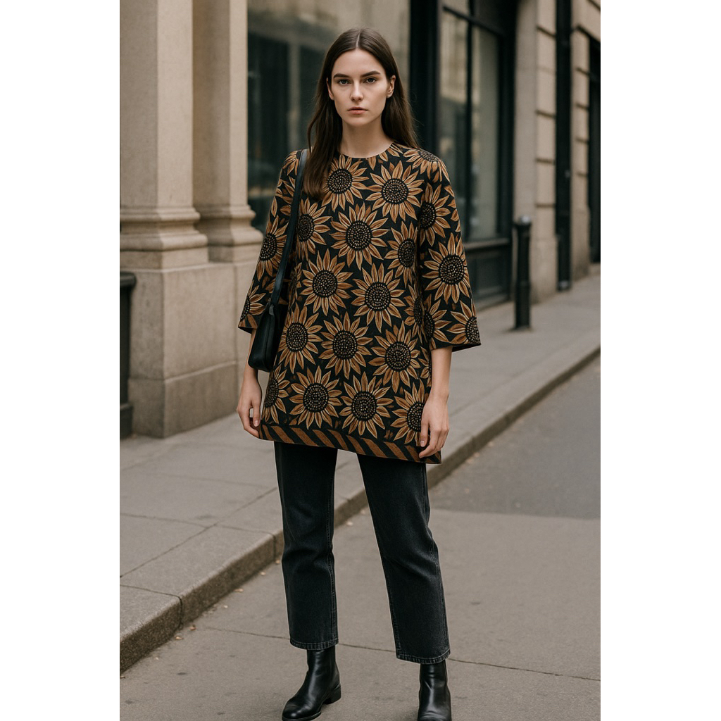 Masayu Batik - Blouse Batik Wanita Atasan Flower