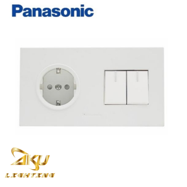 Panasonic Style White Stop Kontak + Saklar Seri (Kombinasi)