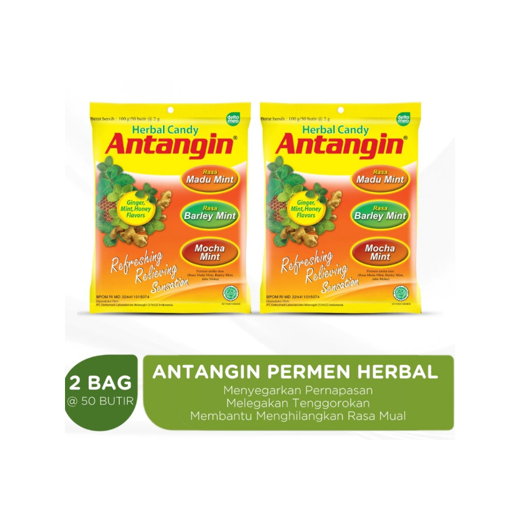 

Antangin Permen Herbal Bag 50 Butir Aneka Rasa Madu Honey Barley Mocha Mint