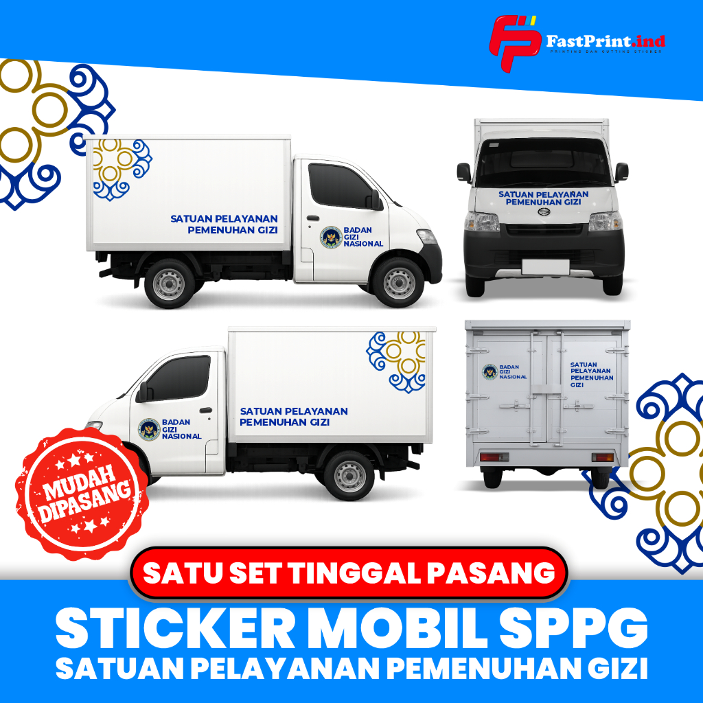 STICKER MOBIL SPPG MBG STIKER CUTTING / STIKER BRANDING / STIKER MOBIL / STIKER MOBIL SPPG / STIKER 