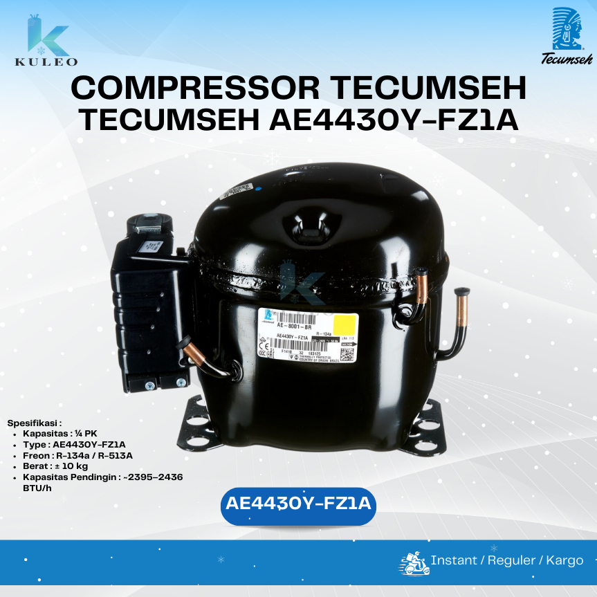 Kompresor Tecumseh 1/4 AE4430Y - Compressor TECUMSEH ae 4430Y R-134 - Kompresor 1/4PK