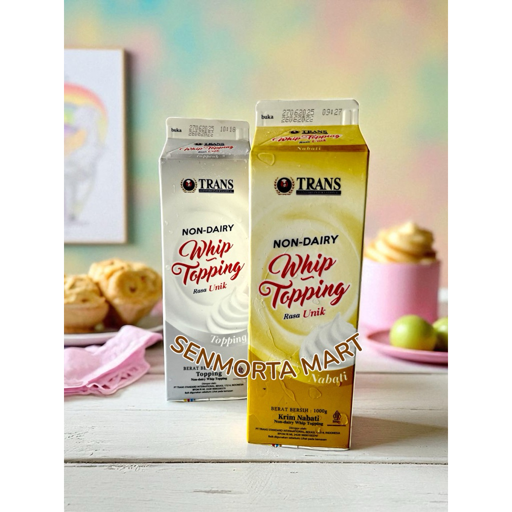 

TRANS WHIPPING CREAM NABATI NON-DAIRY / WHIP TOPPING 1L