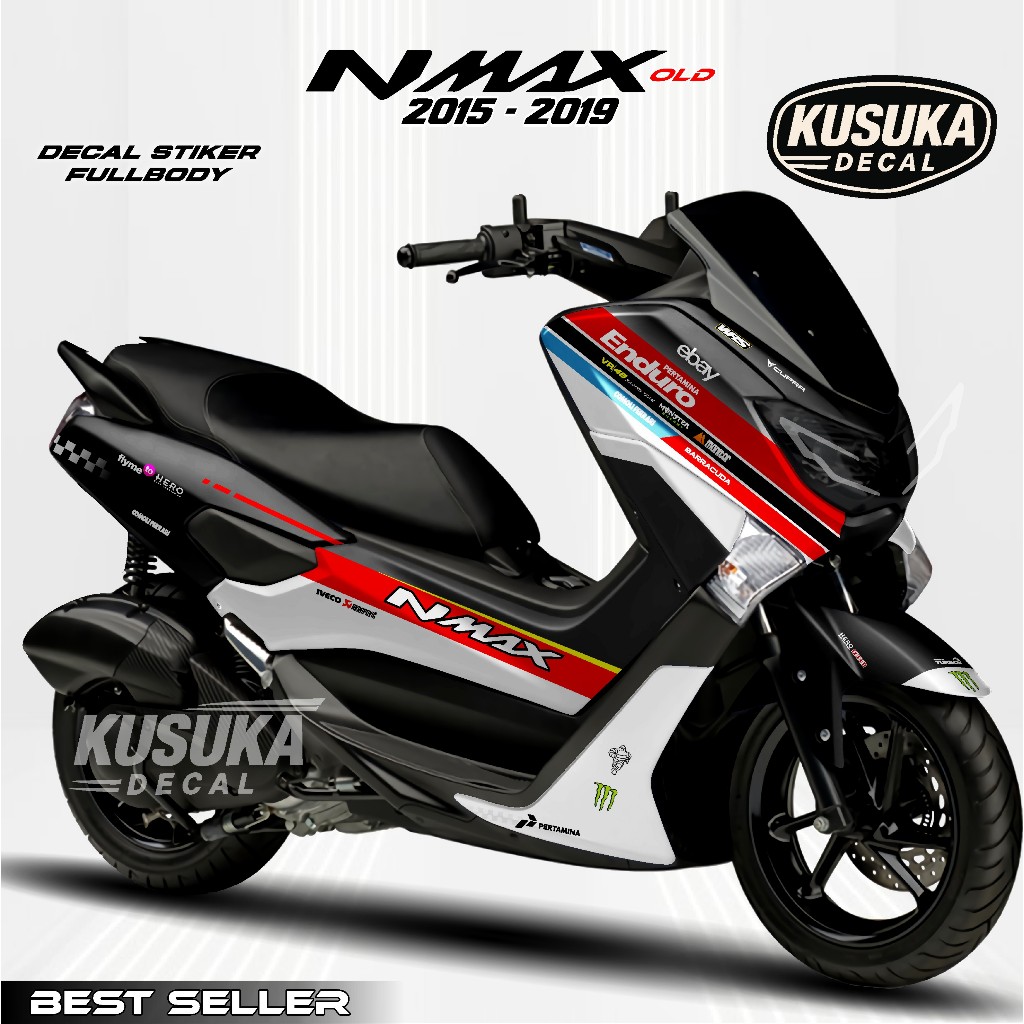 KSK Decal ~ Stiker Nmax Old Tahun 2015-2019 Fullbody Motif Ebay Hitam