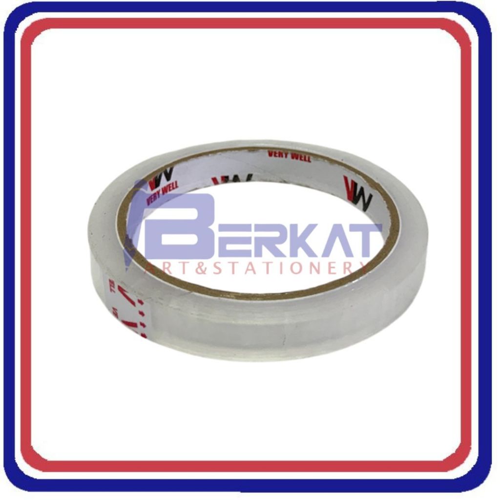 

Isolasi Selotip Bening VW VERY WELL 1/2 Inch 12mm x 72 Yard
