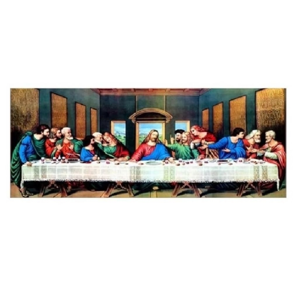DIY PAKET KRISTIK YESUS PERJAMUAN KUDUS DAN DIAMOND PAINTING FULL KIT LAST SUPPER