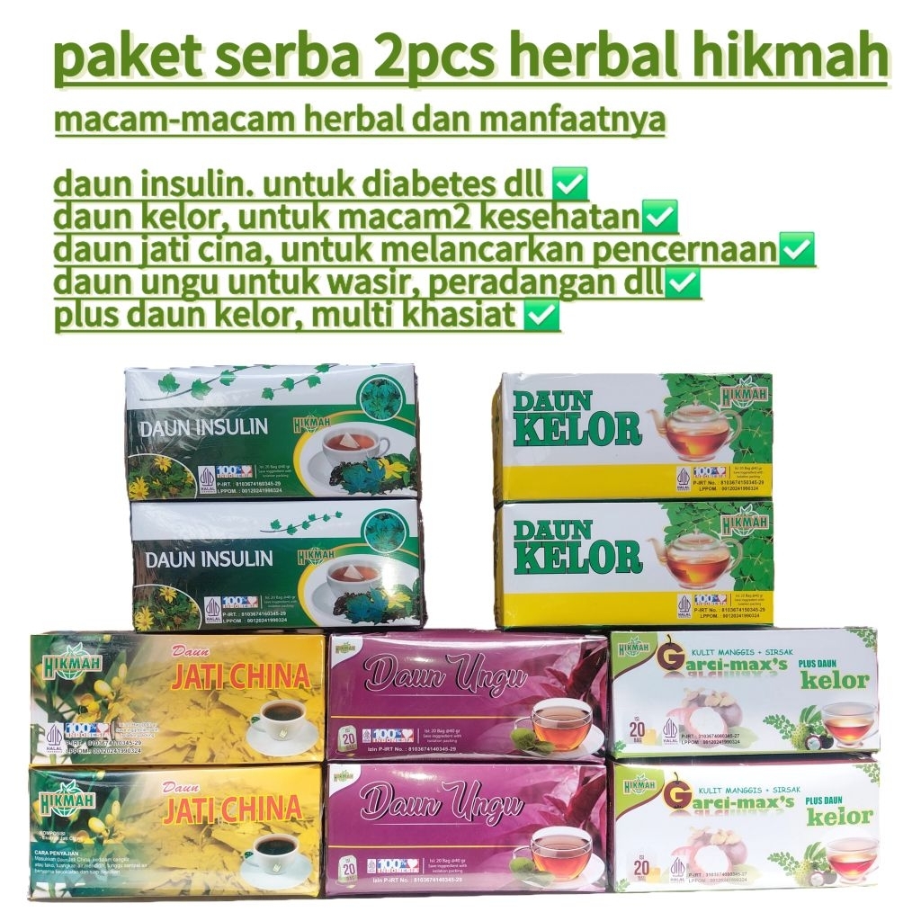 

(serba 2pcs) Macam Macam teh herbal. diabetes. melancarkan pencernaan. kesehatan. wasir. peradangan. multi khasiat
