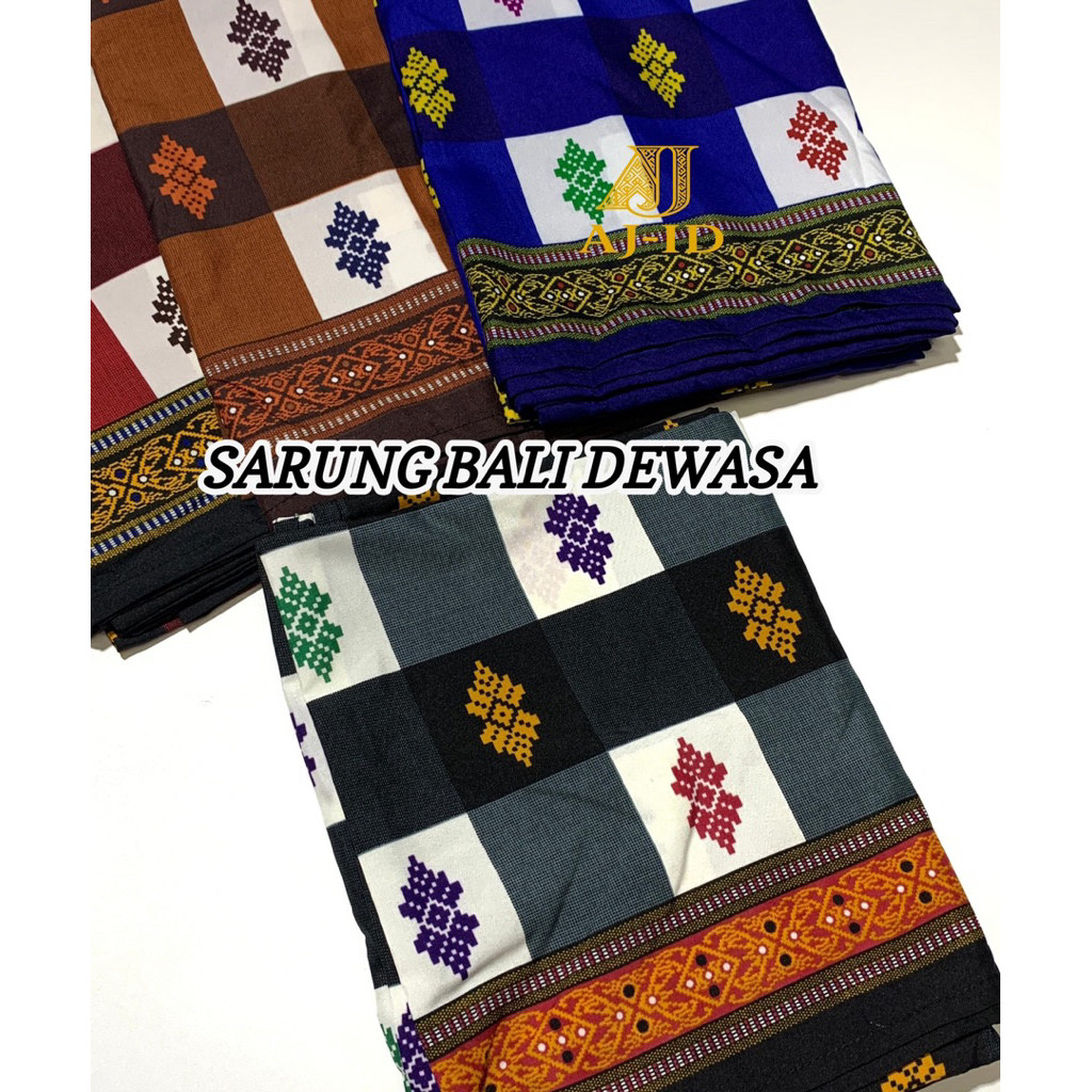Sarung Bali dewasa motif kotak