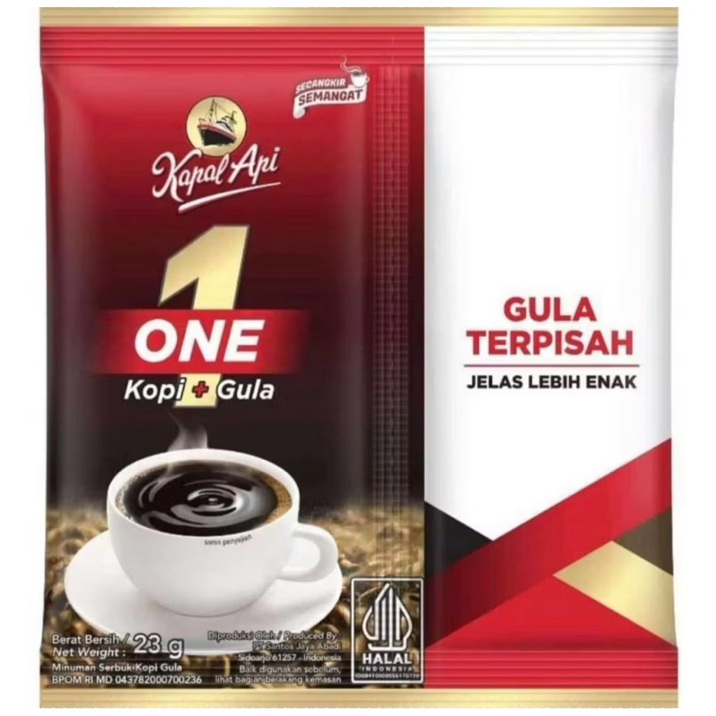 

KAPAL API ONE GULA PISAH 23GR [DAPAT 12 SACHET]