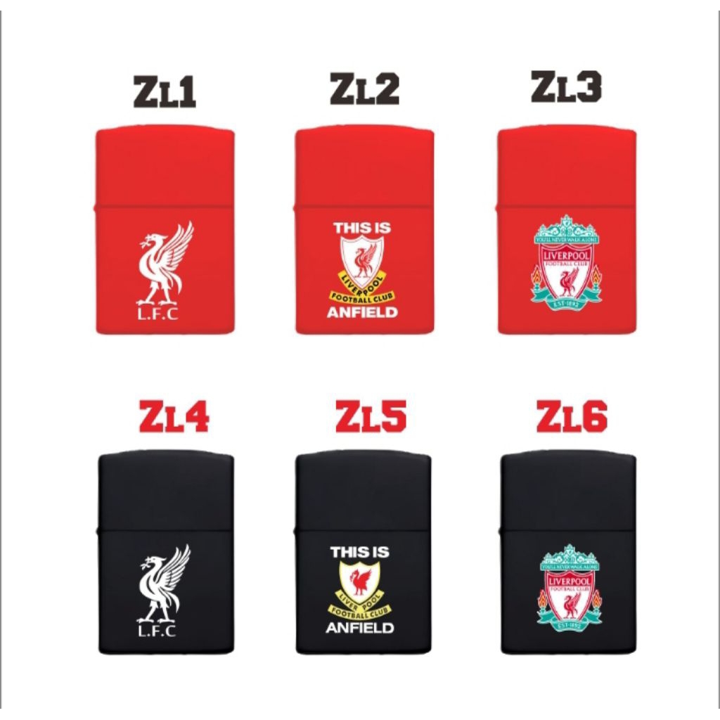 Korek Gas LFC Anfield Api Biru BARA Lighter Merah & Hitam