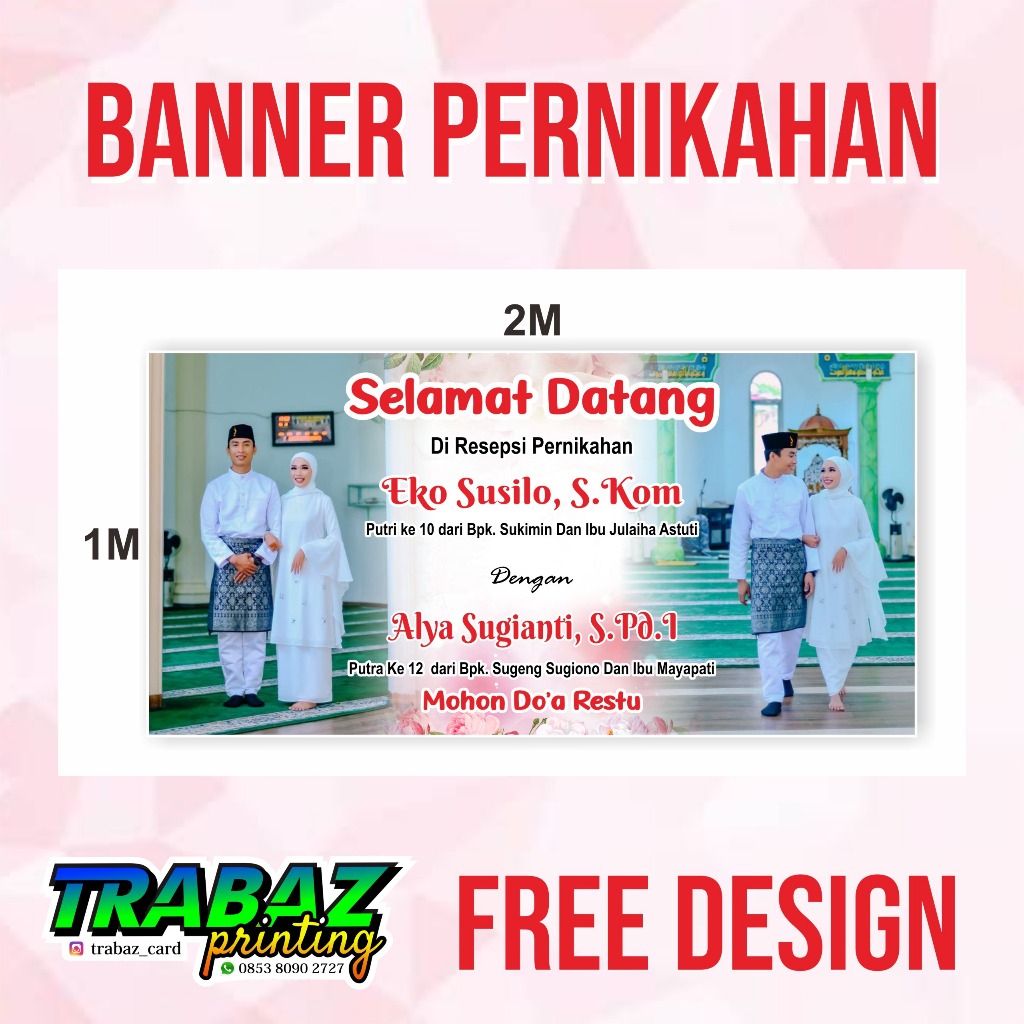 Banner selamat datang pernikahan / Khitanan / Aqiqah dll