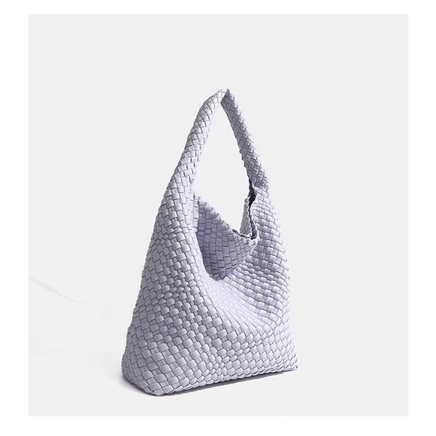 Tas Hobo Premium Nylon Asli Sangat Lembut / Tas BV Anyam Sysmoore / Soft Purple