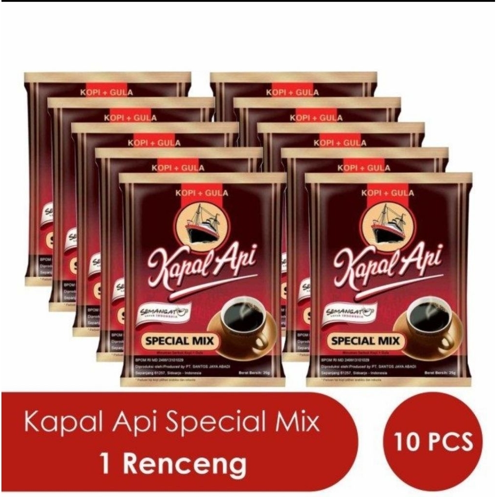 

Kopi Kapal Api 1 renceng 10 saset 23 gr