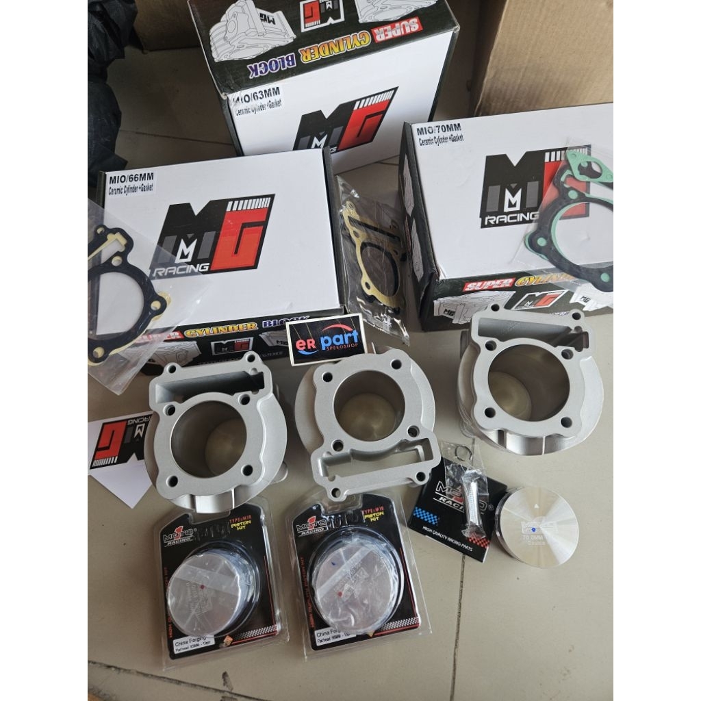 Blok Mio 63 66 70 Ceramik Piston Mg Racing