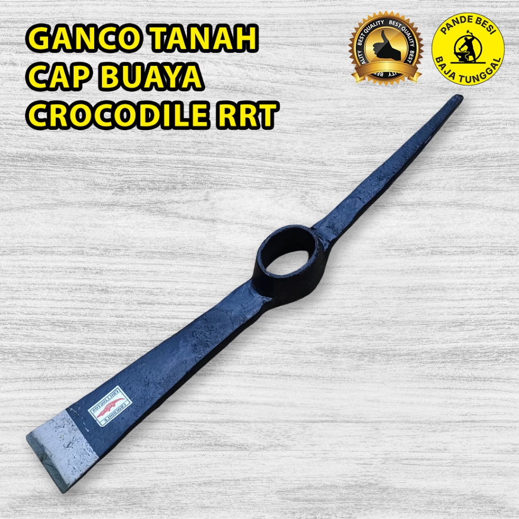 Gancu Besi Tebal Cap Crocodile RRT | Alat Pertanian Kebun Tanah Keras