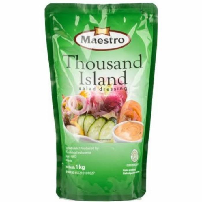 

MAESTRO MAYONESE THOUSAND ISLAND SAUS 1KG POUCH X 1 PCS, SAUS TAMBAHAN UNTUK SALAD DLL