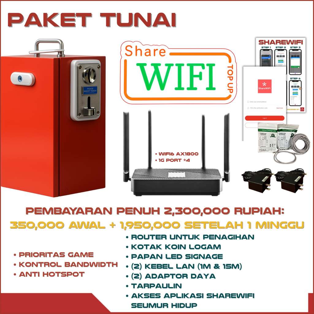 ShareWiFi Koin / Wireless WiFi Koin (Hanya DP)