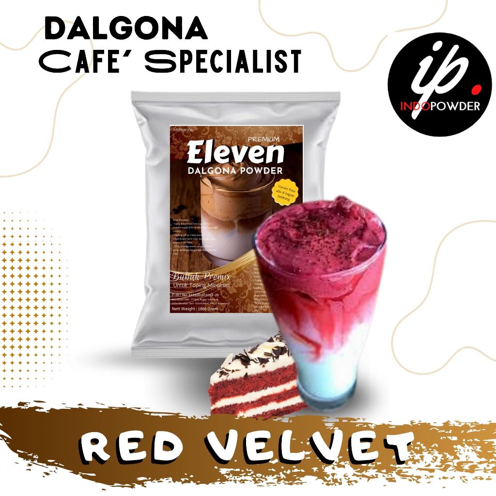 

Indopowder - Bubuk DALGONA REDVELVET / RED VELVET 1Kg Untuk Cafe, Waralaba & Usaha Minuman Kekinian