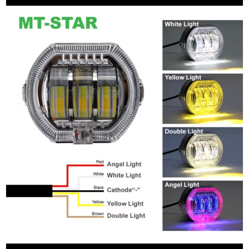 Lampu biled proji full set TM & HEXY racing