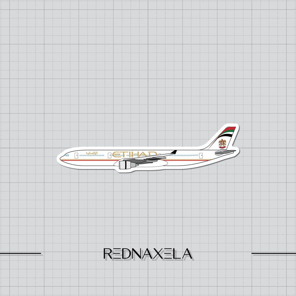 

Stiker Vinyl Etihad Airplane Stiker Laptop Stiker Koper High Quality Waterproof Sticker