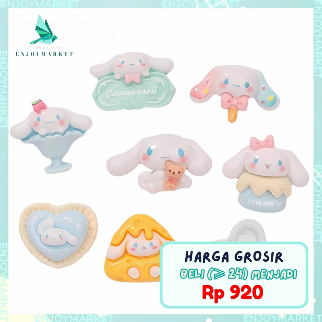

1 PC Resin Clay Sticker 3D DIY Botol Minum Motif Cinnamoroll Free lem