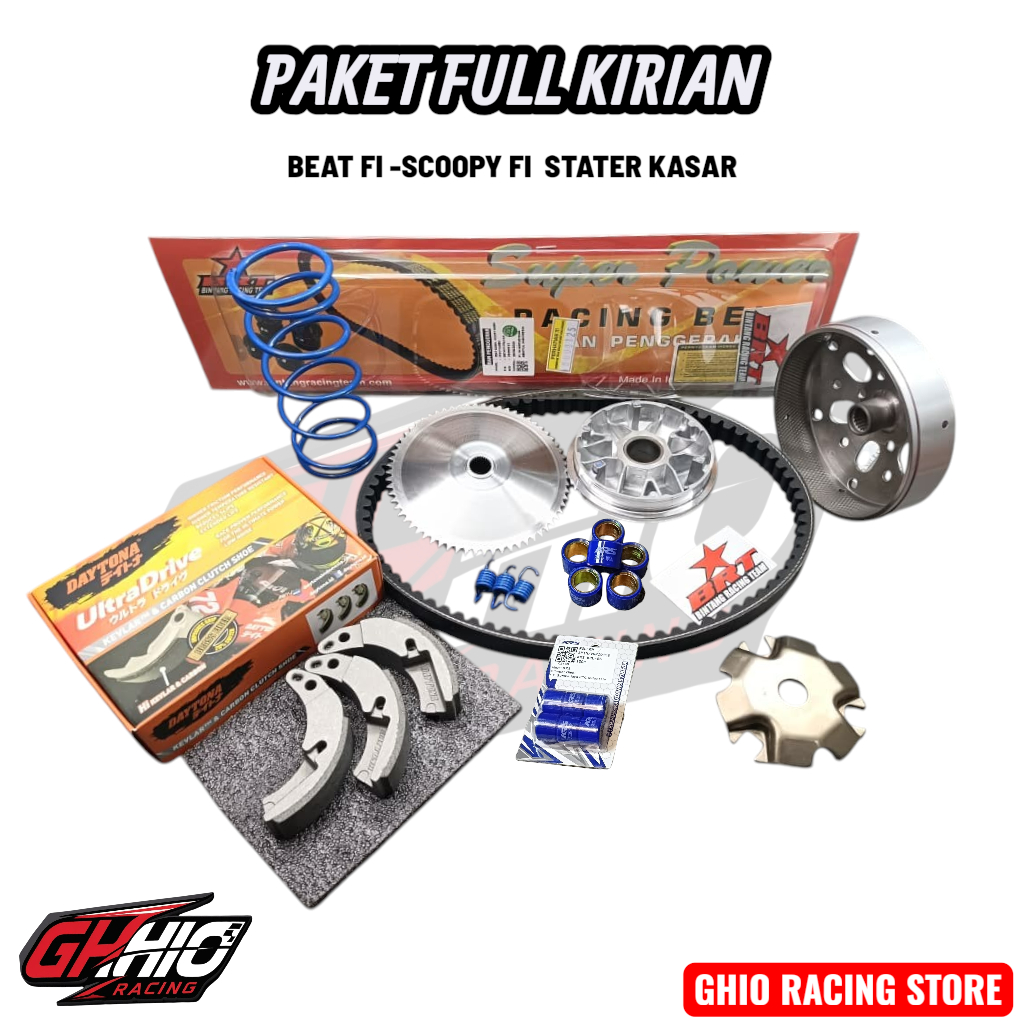 PAKET FULL UPGRADE CVT BEAT FI SCOOPY FI STATER KASAR BUBUT DERAJAT PAKET UPDATE CVT MOTORCYCLE