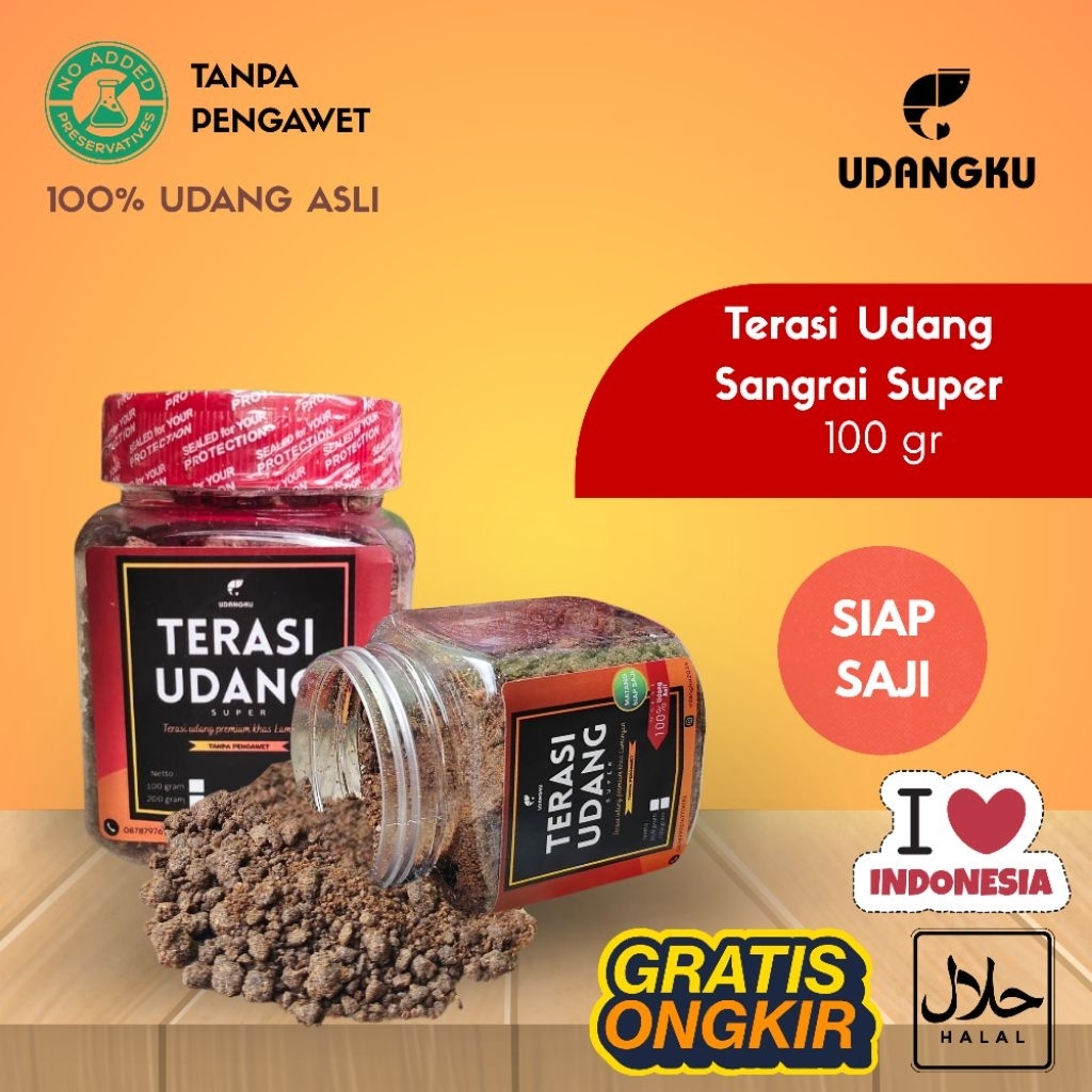 

TERASI UDANG SUPER PREMIUM SANGRAI 100% REBON TANPA CAMPURAN PENGAWET DAN PEWARNA KHAS LAMONGAN