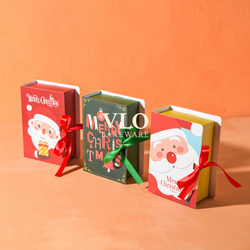 

[1 SET ISI 10 PCS] Kemasan natal model buku | christmas gift box hampers book style