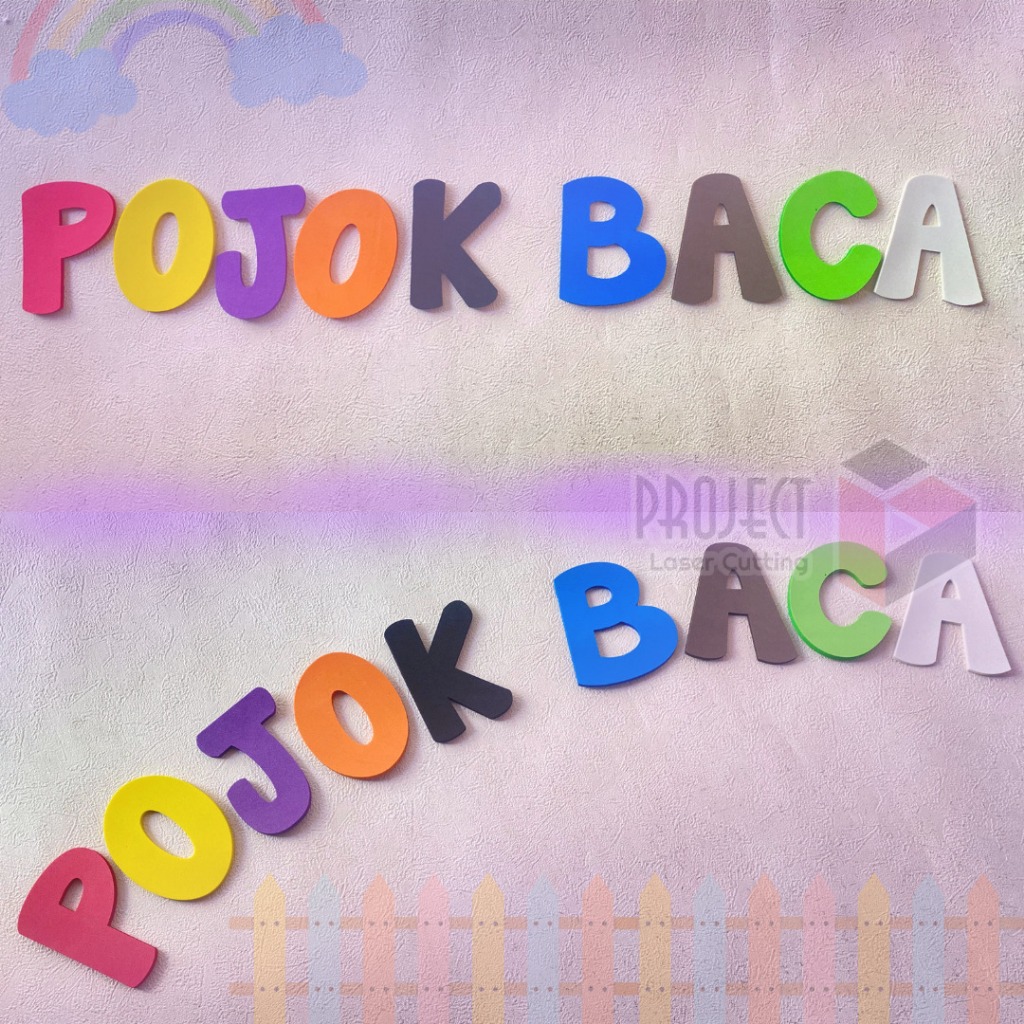 POJOK BACA SPONS EVA / HIASAN DINDING TULISAN ''POJOK BACA'' / HIASAN SEKOLAH POJOK BACA