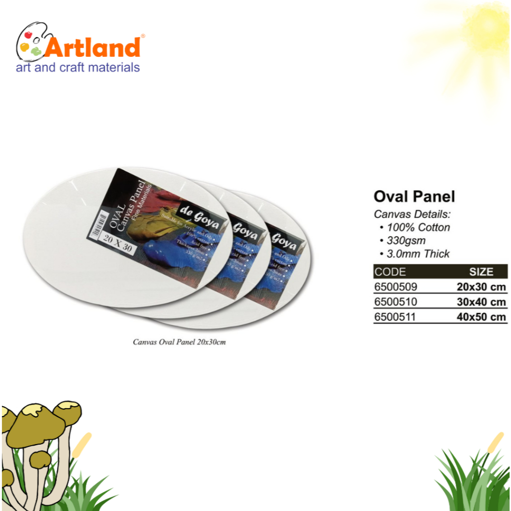 

Kanvas Lukis Oval Artland de Goya Panel 100% Katun 330gsm – Canvas Lukis Premium untuk Cat Akrilik, Minyak, Gouache & Media Campuran