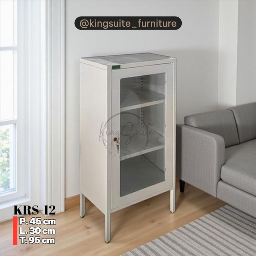 KSF ROA | Lemari Besi Pajangan Kaca 1 Pintu & 2 Pintu | Lemari Penyimpanan Minimalis Serbaguna