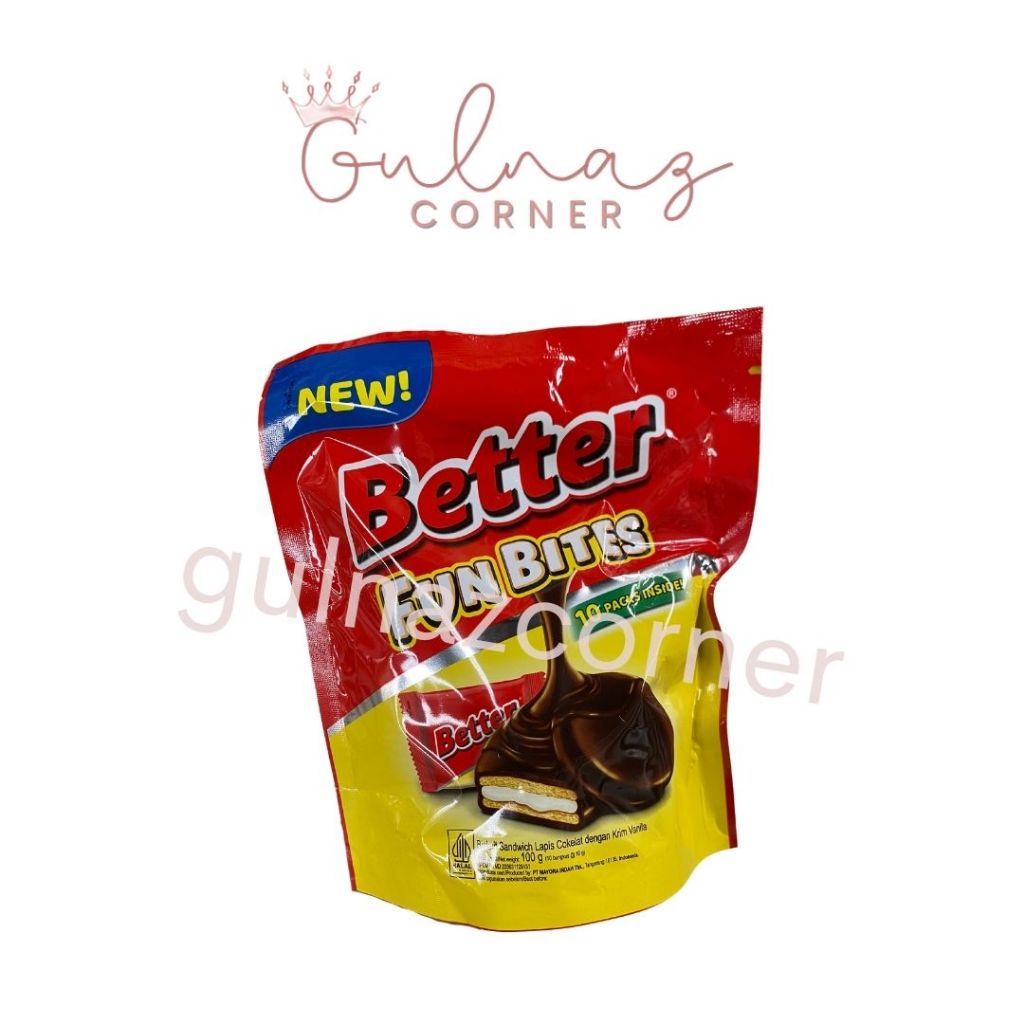 

BETTER FUN BITES 100 GR BISKUIT LAPIS COKELAT KUE SNACK CAMILAN